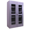 Steel Clear-View Cabinet, 36" W x 24" D x 78" H, Shelf Only, (4) Shelves, 14-Gauge
