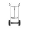 2-Wheel Drum Hand Truck, Aluminum, (2) Pneumatic Wheels, Hand Brake, 1000 lb. Capacity, Standard Chime Hook for Drums