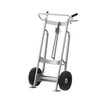 2-Wheel Drum Hand Truck, Aluminum, (2) Pneumatic Wheels, Hand Brake, 1000 lb. Capacity, Standard Chime Hook for Drums