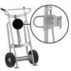 2-Wheel Drum Hand Truck, Aluminum, (2) Pneumatic Wheels, Hand Brake, 1000 lb. Capacity, Chime Hook for Fiber Drums