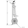 2-Wheel Drum Hand Truck, Aluminum, (2) Pneumatic Wheels, Hand Brake, 1000 lb. Capacity, Chime Hook for Drums w/ Locking Cover
