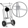 2-Wheel Drum Hand Truck, Aluminum, (2) Pneumatic Wheels, Hand Brake, 1000 lb. Capacity, Chime Hook for Plastic Drums