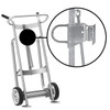 2-Wheel Drum Hand Truck, Aluminum, (2) Solid Rubber Wheels, Hand Brake, 1000 lb. Capacity, Chime Hook for Fiber Drums