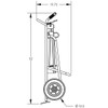 Steel 2-Wheel Drum Hand Truck, Steel, (2) Pneumatic Wheels, Hand Brake, 1000 lb. Capacity, Chime Hook for Plastic Drums