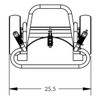 Steel 2-Wheel Drum Hand Truck, Steel, (2) Pneumatic Wheels, Hand Brake, 1000 lb. Capacity, Chime Hook for Plastic Drums