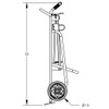 Steel 2-Wheel Drum Hand Truck, Steel, (2) Solid Rubber Wheels, Hand Brake, 1000 lb. Capacity, Chime Hook for Fiber Drums