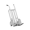 2-Wheel Pallet Hand Truck, Aluminum, (2) Solid Rubber Wheels, Hand Brake, 1000 lb. Capacity, Spring-Loaded Pallet Forks
