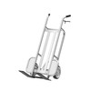 2-Wheel Pallet Hand Truck, Aluminum, (2) Solid Rubber Wheels, Hand Brake, 1000 lb. Capacity, Spring-Loaded Pallet Forks