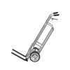 2-Wheel Pallet Hand Truck, Aluminum, (2) Solid Rubber Wheels, Hand Brake, 1000 lb. Capacity, Spring-Loaded Pallet Forks