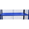 Steel Cage Cart, Stock Picking, 3-Sided, (1) Adjustable Shelf, 57"L x 30" W x 68" H, 1600 lb. Capacity, Blue Steel Cage Cart, Stock Picking, 3-Sided, (1) Adjustable Shelf, 57"L x 30" W x 68" H, 1600 lb. Capacity, Blue