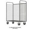 Steel Cage Cart, Stock Picking, 3-Sided, (1) Adjustable Shelf, 57"L x 30" W x 68" H, 1600 lb. Capacity, Gray