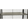 Steel Cage Cart, Stock Picking, 3-Sided, (1) Adjustable Shelf, 57"L x 30" W x 68" H, 1600 lb. Capacity, Gray