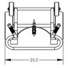 4-Wheel Drum Hand Truck, Aluminum, (2) Pneumatic Wheels, (2) Rear Poly, 1000 lb. Capacity, Chime Hook for Fiber Drums