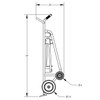 4-Wheel Drum Hand Truck, Aluminum, (2) Rubber Wheels, (2) Rear Poly, 1000 lb. Capacity, Chime Hook w/ Security Cable for Drums