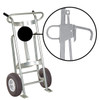 2-Wheel Drum Hand Truck, Aluminum, (2) Pneumatic Wheels, 1000 lb. Capacity, Chime Hook for Drums w/ Locking Cover