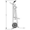 2-Wheel Drum Hand Truck, Aluminum, (2) Solid Rubber Wheels, 1000 lb. Capacity, Chime Hook for Plastic Drums