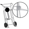2-Wheel Drum Hand Truck, Aluminum, (2) Rubber Wheels, 1000 lb. Capacity, Chime Hook for Plastic Drums