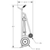Steel 4-Wheel Drum Hand Truck, Steel, (2) Pneumatic Wheels, (2) Rear Poly, 1000 lb. Capacity, Chime Hook for Fiber Drums