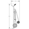 Steel 4-Wheel Drum Hand Truck, Steel, (2) Rubber Wheels, (2) Rear Poly, 1000 lb. Capacity, Chime Hook for Fiber Drums Steel 4-Wheel Drum Hand Truck, Steel, (2) Rubber Wheels, (2) Rear Poly, 1000 lb. Capacity, Chime Hook for Fiber Drums