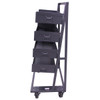 Steel Single-Sided Heavy Duty A-Frame Cart, 38"L x 25" W x 63" H, (4) Large Trays with Lip, 2500 lb. Capacity Steel Single-Sided Heavy Duty A-Frame Cart, 38"L x 25" W x 63" H, (4) Large Trays with Lip, 2500 lb. Capacity