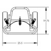 Steel 2-Wheel Drum Hand Truck, Steel, (2) Pneumatic Wheels, 1000 lb. Capacity, Chime Hook w/ Security Cable for Drums
