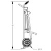 Steel 2-Wheel Drum Hand Truck, Steel, (2) Solid Rubber Wheels, 1000 lb. Capacity, Chime Hook for Fiber Drums