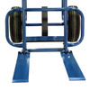 Steel HVAC Hand Truck, Steel, (4) Pneumatic Wheels, 600 lb. Capacity, Blue, Spring-Loaded Forks