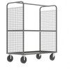 Steel Cage Cart, Stock Picking, 2-Sided, (1) Adjustable Shelf, 57"L x 30" W x 68" H, 1600 lb. Capacity, Gray