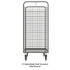 Steel Cage Cart, Stock Picking, 2-Sided, (1) Adjustable Shelf, 57"L x 30" W x 68" H, 1600 lb. Capacity, Gray