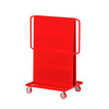 Steel A-Frame Bin & Tool Cart, 2-Sided (1) Louvered Panel (1) Pegboard Panel, 48"L x 30" W x 62" H, 1000 lb. Capacity, Red