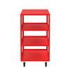 Steel 4-Shelf 12 Gauge Utility Cart, Flat Top 60"L x 30" W x 56" H, 3600 lb. Capacity, (4) Non-Marking Phenolic Casters, Red