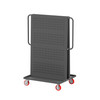 Steel A-Frame Bin & Tool Cart, 2-Sided (1) Louvered Panel (1) Pegboard Panel, 36"L x 30" W x 62" H, 1000 lb. Capacity, Gray