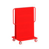 Steel A-Frame Bin & Tool Cart, 2-Sided (1) Louvered Panel (1) Pegboard Panel, 36"L x 30" W x 62" H, 1000 lb. Capacity, Red