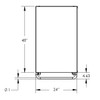 Steel 4-Shelf 12 Gauge Utility Cart, Flat Top 48"L x 24" W x 56" H, 3600 lb. Capacity, (4) Non-Marking Phenolic Casters, Red