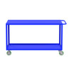 Valley Craft Steel 2-Shelf 12 Gauge Utility Cart, Flat Top, 60"L x 30" W x 36" H, 2000 lb. Capacity, (4) Non-Marking Poly Casters, Blue  Valley Craft Steel 2-Shelf 12 Gauge Utility Cart, Flat Top, 60"L x 30" W x 36" H, 2000 lb. Capacity, (4) Non-Marking Poly Casters, Blue