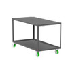 Valley Craft Steel 2-Shelf 12 Gauge Utility Cart, Flat Top, 60"L x 30" W x 36" H, 2000 lb. Capacity, (4) Non-Marking Poly Casters, Gray  Valley Craft Steel 2-Shelf 12 Gauge Utility Cart, Flat Top, 60"L x 30" W x 36" H, 2000 lb. Capacity, (4) Non-Marking Poly Casters, Gray