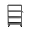 Valley Craft Steel 4-Shelf 12 Gauge Utility Cart, 36"L x 24" W x 56" H, 3600 lb. Capacity, (4) Non-Marking Phenolic Casters, Gray 