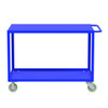 Valley Craft Steel 2-Shelf 12 Gauge Utility Cart, Flat Top, 48"L x 30" W x 36" H, 2000 lb. Capacity, (4) Non-Marking Poly Casters, Blue  Valley Craft Steel 2-Shelf 12 Gauge Utility Cart, Flat Top, 48"L x 30" W x 36" H, 2000 lb. Capacity, (4) Non-Marking Poly Casters, Blue