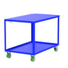 Valley Craft Steel 2-Shelf 12 Gauge Utility Cart, Flat Top, 48"L x 30" W x 36" H, 2000 lb. Capacity, (4) Non-Marking Poly Casters, Blue  Valley Craft Steel 2-Shelf 12 Gauge Utility Cart, Flat Top, 48"L x 30" W x 36" H, 2000 lb. Capacity, (4) Non-Marking Poly Casters, Blue