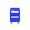 Valley Craft Steel 3-Shelf 12 Gauge Utility Cart, 48"L x 24" W x 36" H, 2000 lb. Capacity, (4) Non-Marking Poly Casters, Blue  Valley Craft Steel 3-Shelf 12 Gauge Utility Cart, 48"L x 24" W x 36" H, 2000 lb. Capacity, (4) Non-Marking Poly Casters, Blue