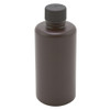 Lab Bottles, Narrow Mouth HDPE, Amber 8oz, case/72