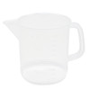 Low Form Beakers with Spout and Handle, Autoclavable PP, 500mL, case/24