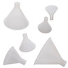 Polypropylene Powder Funnel Set contains (2 each) of 65mm, 100mm, 150mm, Set/6