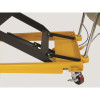 1100 lb Capacity Long Deck Scissors Table with Hydraulic foot pump and Manually operated
