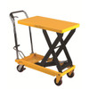700 Lb Capacity Fixed Handle Scissors Lift Table With Foot Operated Pump
