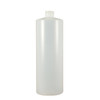 Certified Clean 32oz Cylinder Bottles with Screw Caps, HDPE, case/12
