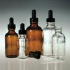 Amber Dropper Bottle, 1 oz with 20-400 Glass Dropper Pipette, case/48