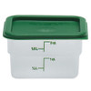 Graduated Square Containers with Lid, Polypropylene, 2 Qt, case/6