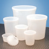 Disposable Specimen Containers with Lid, Transparent, 68oz, case/50