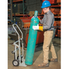 Single Cylinder Hand Truck, 8" Semi-Pneumatic Wheels, Rear Casters